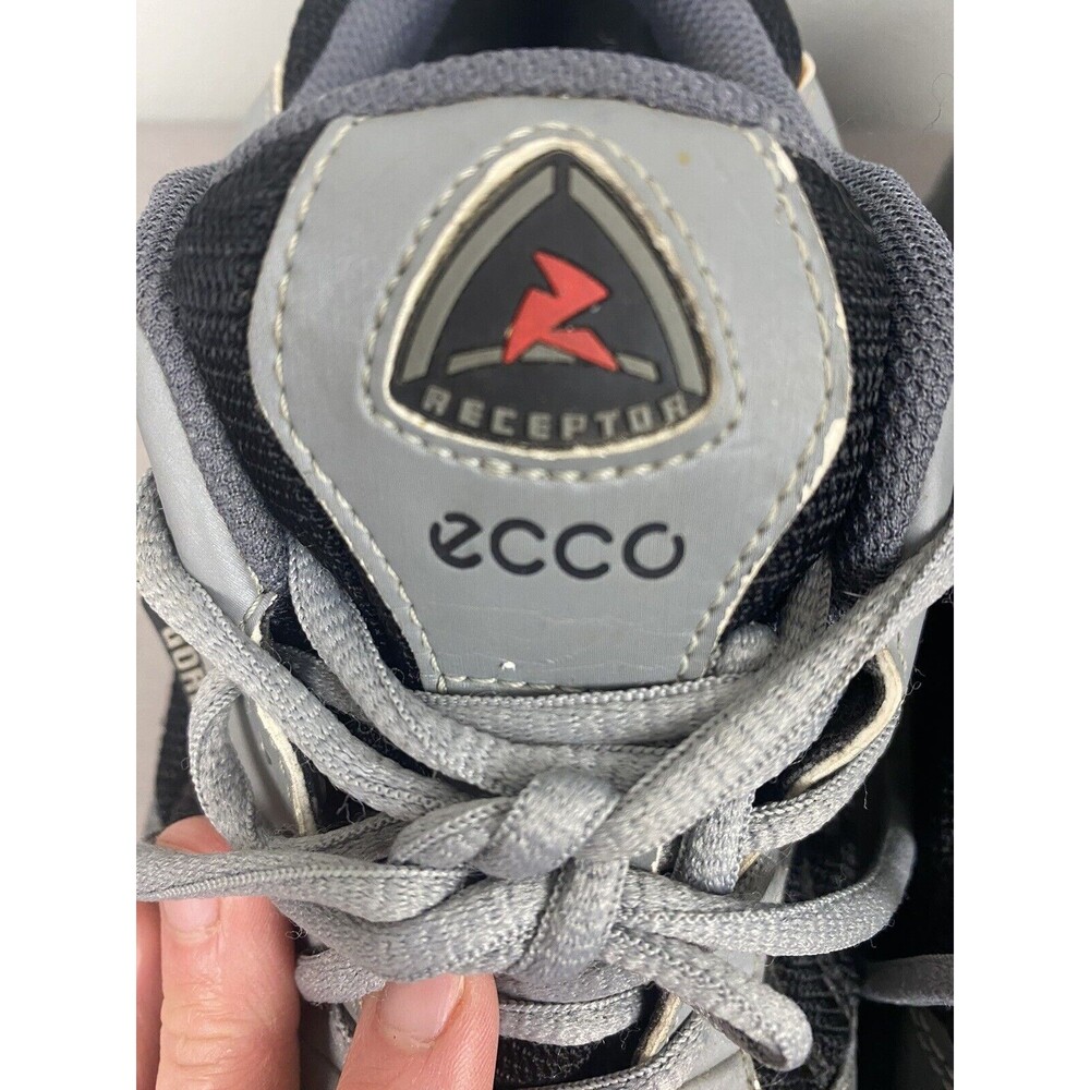 ECCO Gray Faux Leather Hiking Shoes US Men's 6-6.5 Gore-Tex Receptor Line READ - Picture 4 of 11